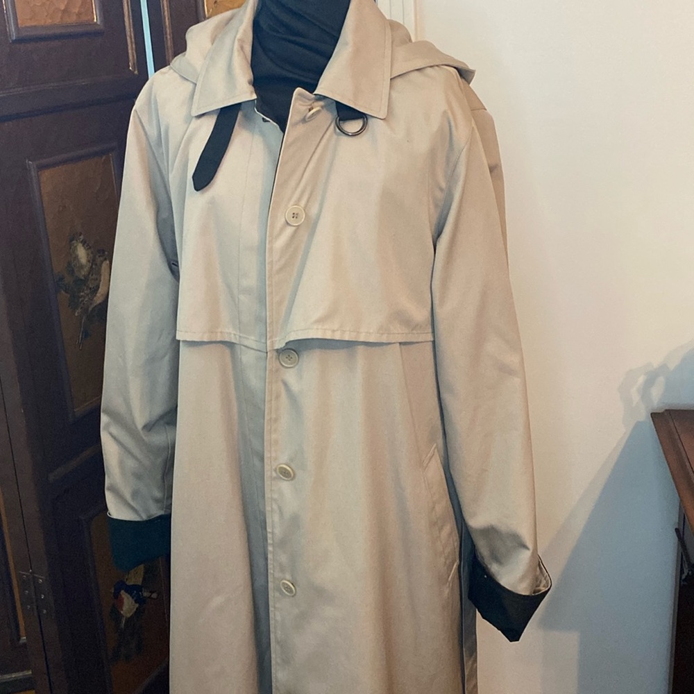 London Fog Khaki Trench Coat zippered size 16 Regular